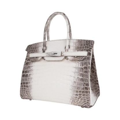 Herthtmes Birkin 30 Bag Diamond Himalaya Blanc Matte Niloticus Crocodile with 18k White Gold Hardware
