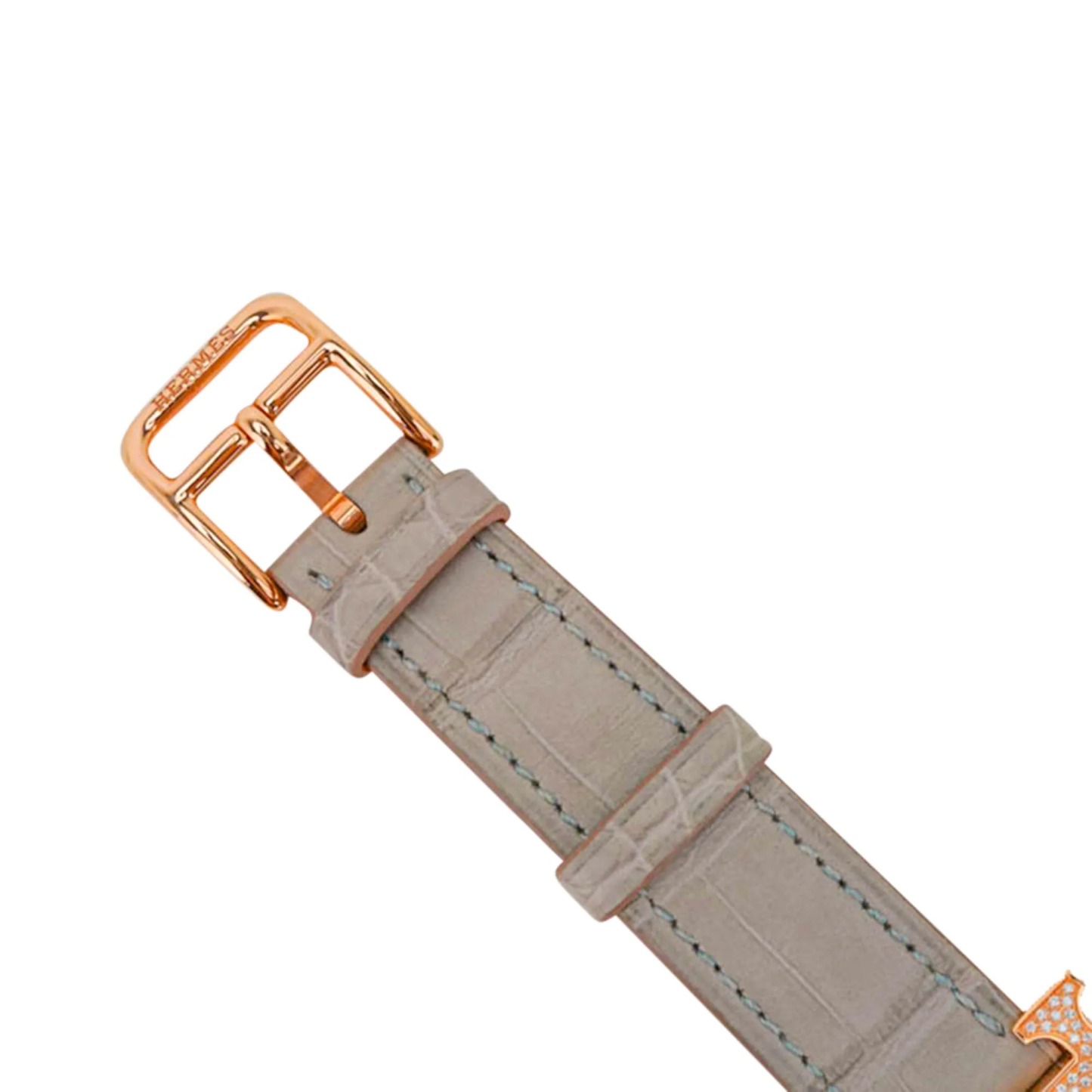 Herthtmes Heure H Watch Small Model 25 MM Diamonds and Rose Gold