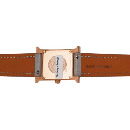 Herthtmes Heure H Watch Small Model 25 MM Diamonds and Rose Gold