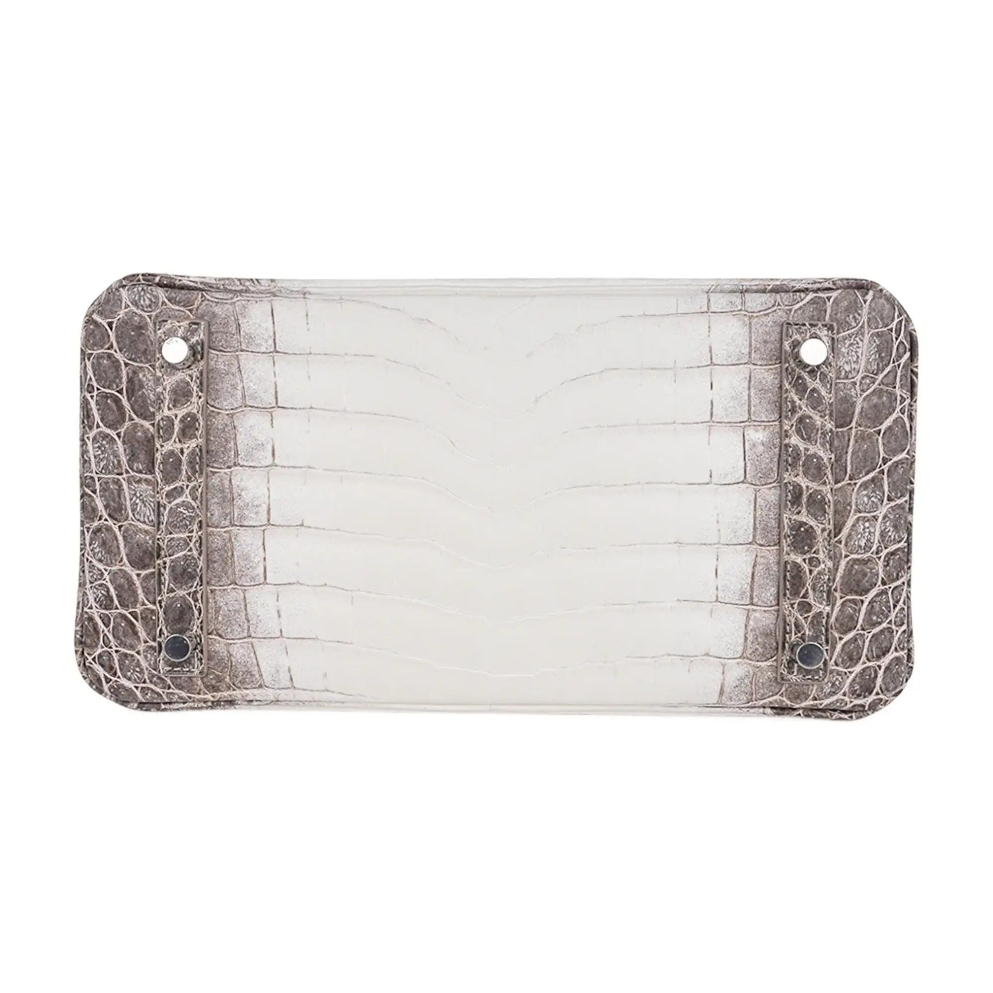 Herthtmes Birkin 30 Bag Diamond Himalaya Blanc Matte Niloticus Crocodile with 18k White Gold Hardware