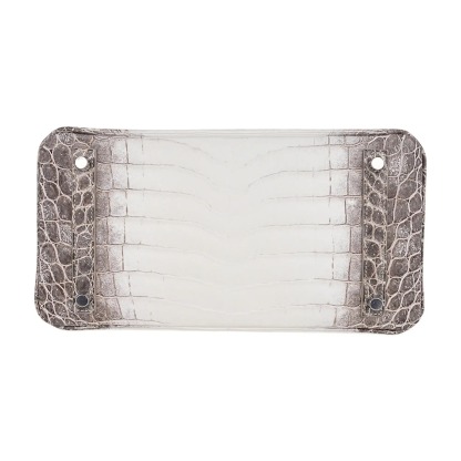 Herthtmes Birkin 30 Bag Diamond Himalaya Blanc Matte Niloticus Crocodile with 18k White Gold Hardware