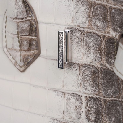 Herthtmes Birkin 30 Bag Diamond Himalaya Blanc Matte Niloticus Crocodile with 18k White Gold Hardware