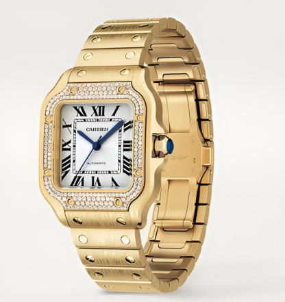 3‑Piece Carthttier Stack –Santos De, Yellow Gold, Love & Clou Diamonds