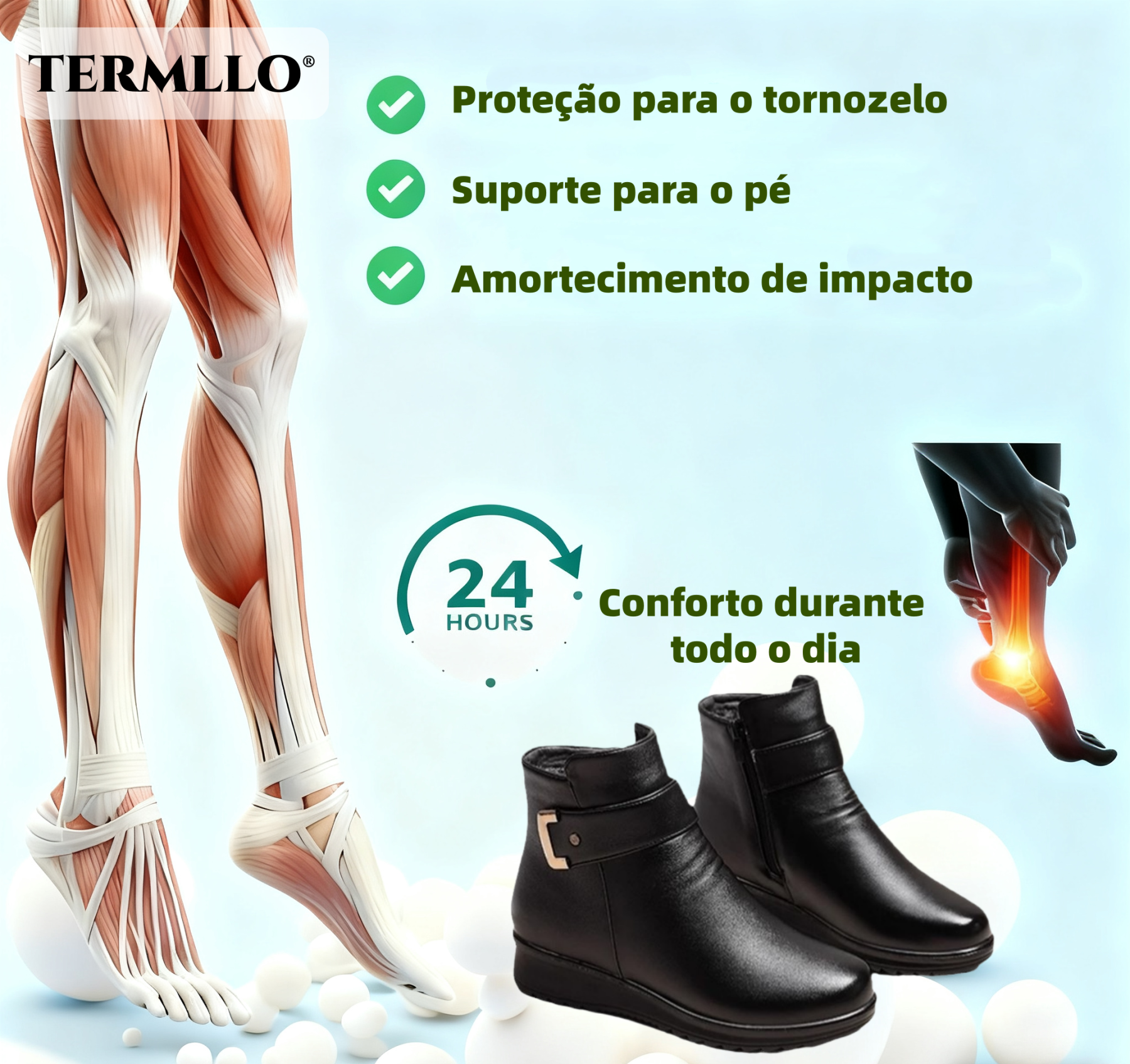 (🔥40% de desconto hoje - não perca!)⏰ - Botas de couro vintage macias, confortáveis ​​e quentes ✅ (com suporte para o arco do pé - para aliviar o desconforto)