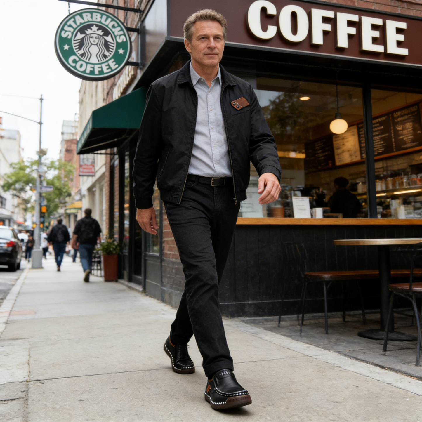 【🎁 Apenas hoje: 60% de desconto - Não perca!】 Sapatos de couro ortopédicos ergonómicos - Couro australiano premium + Costura à mão 👞