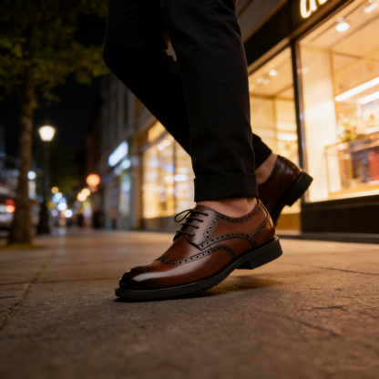 【🎁 Apenas hoje: 60% de desconto - Não perca!】 Sapatos de couro ortopédicos ergonómicos - Couro australiano premium + Costura à mão 👞