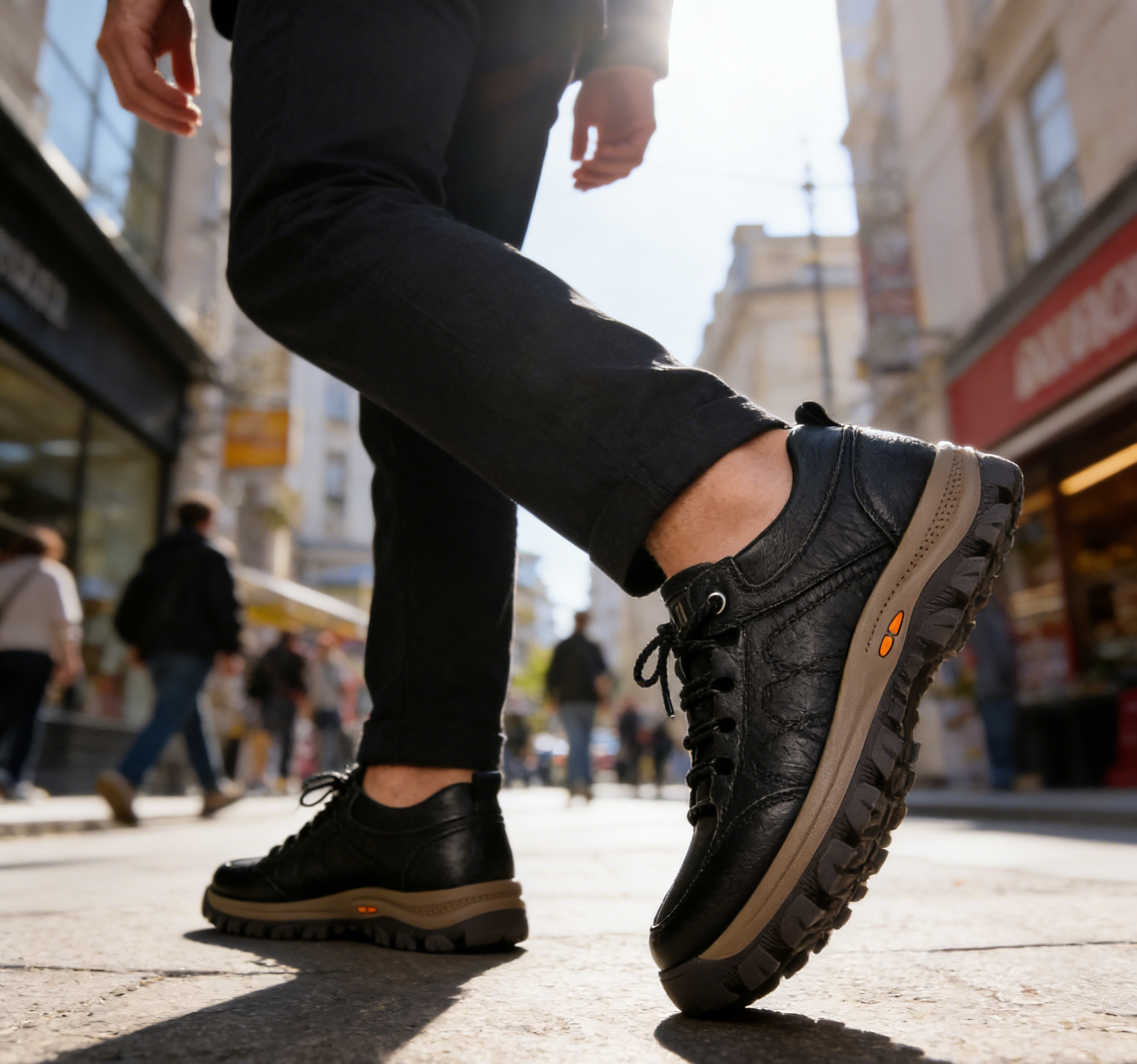 【🎁 Apenas hoje: 60% de desconto - Não perca!】 Sapatos de couro ortopédicos ergonómicos - Couro australiano premium + Costura à mão 👞