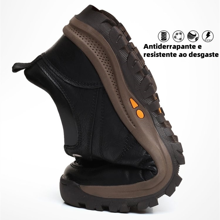 【🎁 Apenas hoje: 60% de desconto - Não perca!】 Sapatos de couro ortopédicos ergonómicos - Couro australiano premium + Costura à mão 👞