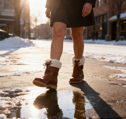 (🔥60% de desconto hoje - não perca!)⏰ - Botas vintage de pele de carneiro macias, confortáveis ​​e quentes ✅(com suporte para o arco do pé - para aliviar o desconforto)