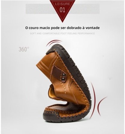 【🎁 Apenas hoje: 60% de desconto - Não perca!】 Sapatos de couro ortopédicos ergonómicos - Couro australiano premium + Costura à mão 👞