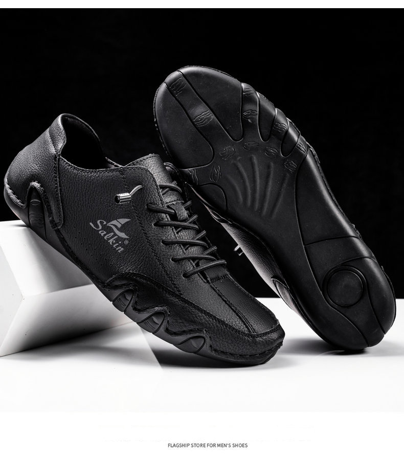 [🔥Ограничено време с 60% отстъпка, не го пропускайте🔥] 👞Ергономичен дизайн - меки и удобни италиански кожени обувки✅По-комфортни