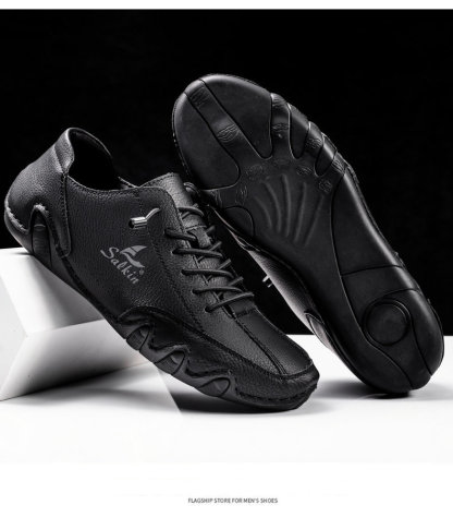 [🔥Ограничено време с 60% отстъпка, не го пропускайте🔥] 👞Ергономичен дизайн - меки и удобни италиански кожени обувки✅По-комфортни