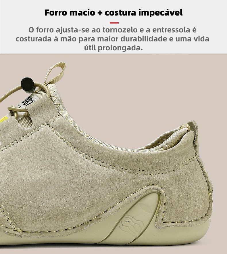 【🎁 Apenas hoje: 60% de desconto - Não perca!】 Sapatos de couro ortopédicos ergonómicos - Couro australiano premium + Costura à mão 👞