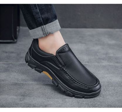 (🔥50% de desconto hoje - não perca) - Sapatos ortopédicos em pele macia e confortável - Design ergonómico (alívio fácil para as dores nos pés)