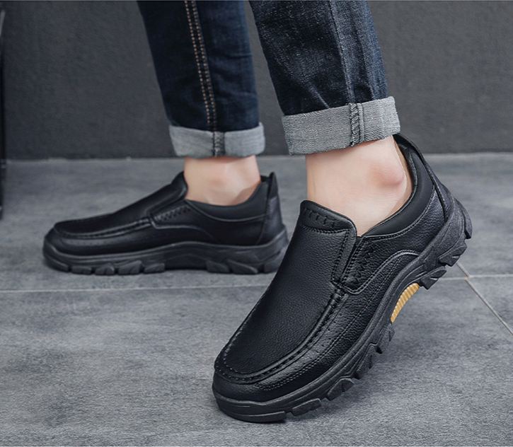 (🔥50% de desconto hoje - não perca) - Sapatos ortopédicos em pele macia e confortável - Design ergonómico (alívio fácil para as dores nos pés)