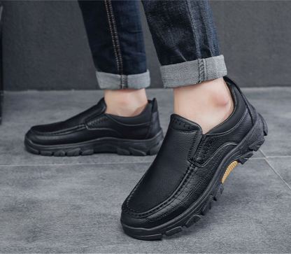 (🔥50% de desconto hoje - não perca) - Sapatos ortopédicos em pele macia e confortável - Design ergonómico (alívio fácil para as dores nos pés)