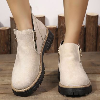 (🔥50% de desconto hoje - não perca!)⏰ - Botins para mulher em pele macia e confortável - Design ergonómico (mantendo-o confortável durante todo o dia)