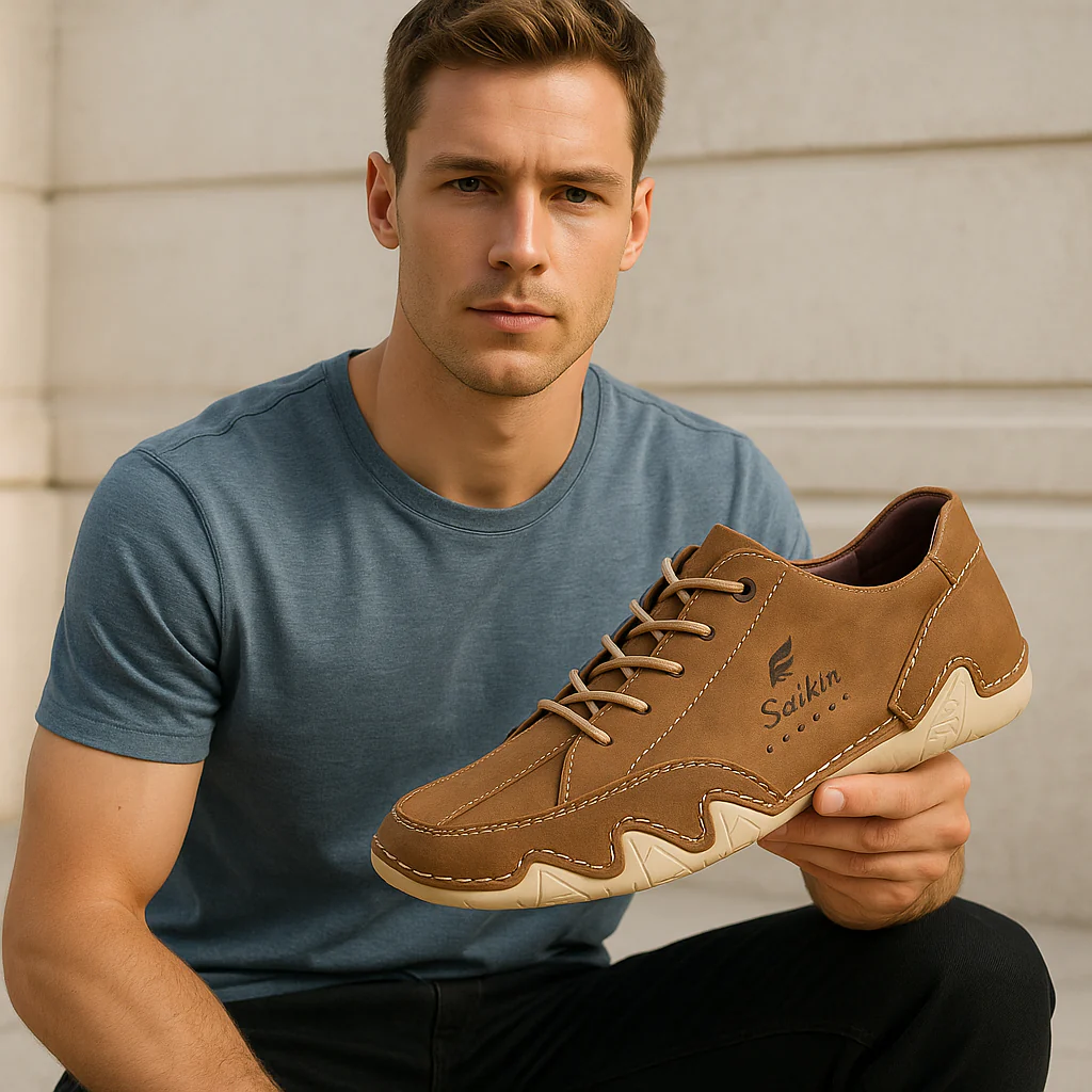 [🔥Ограничено време с 60% отстъпка, не го пропускайте🔥] 👞Ергономичен дизайн - меки и удобни италиански кожени обувки✅По-комфортни