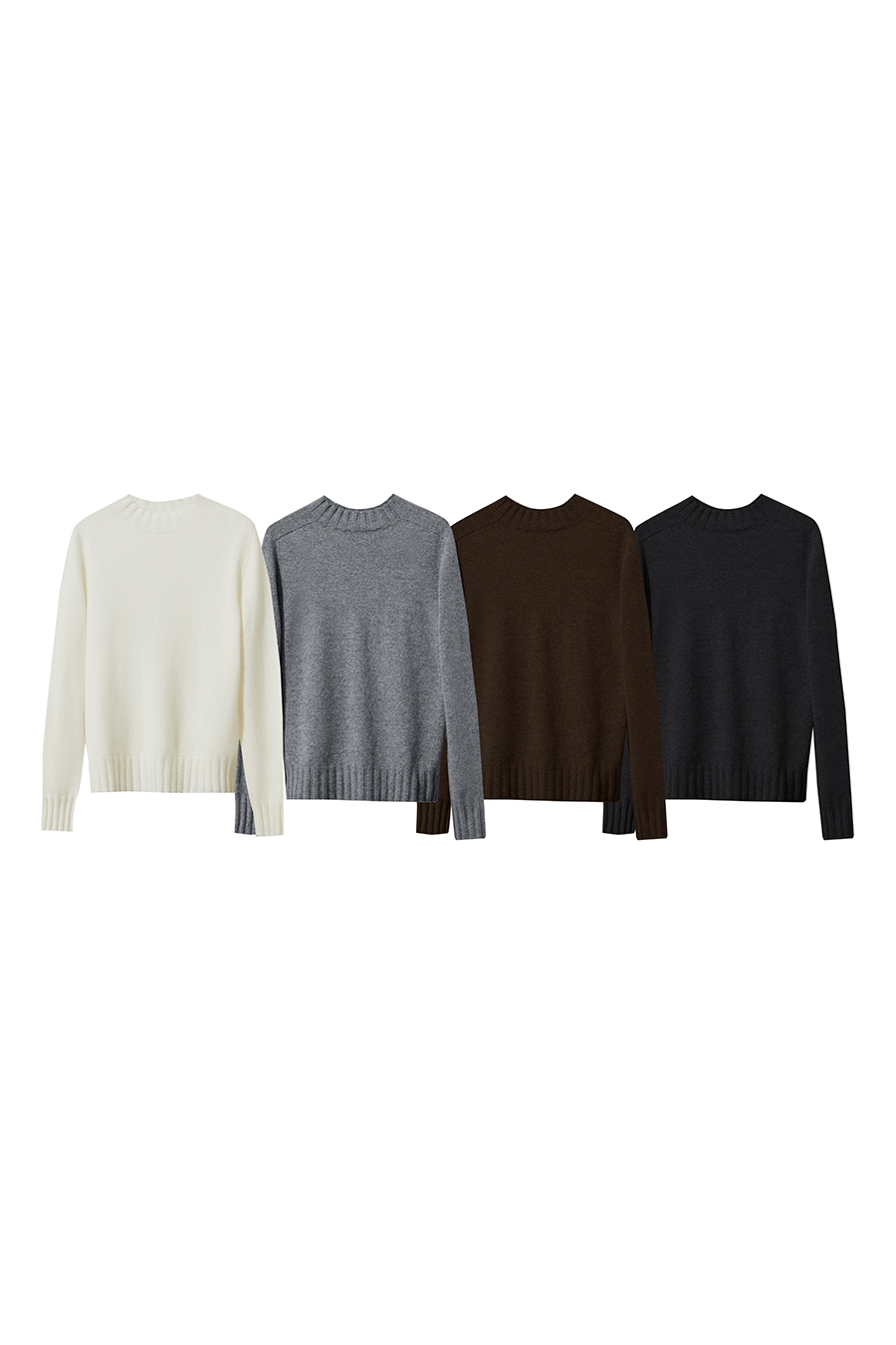 All - Wool Mock Neck Sweater|AMII-AMII.com