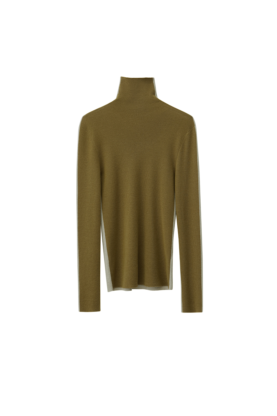 Color - block High Neck Slim Sweater|AMII-AMII.com