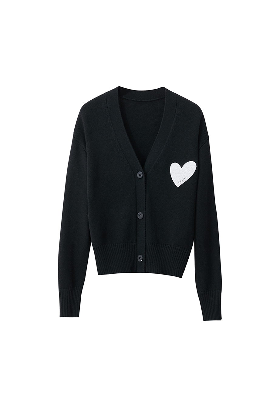 Embroidered V - Neck Knitted Cardigan|AMII-AMII.com