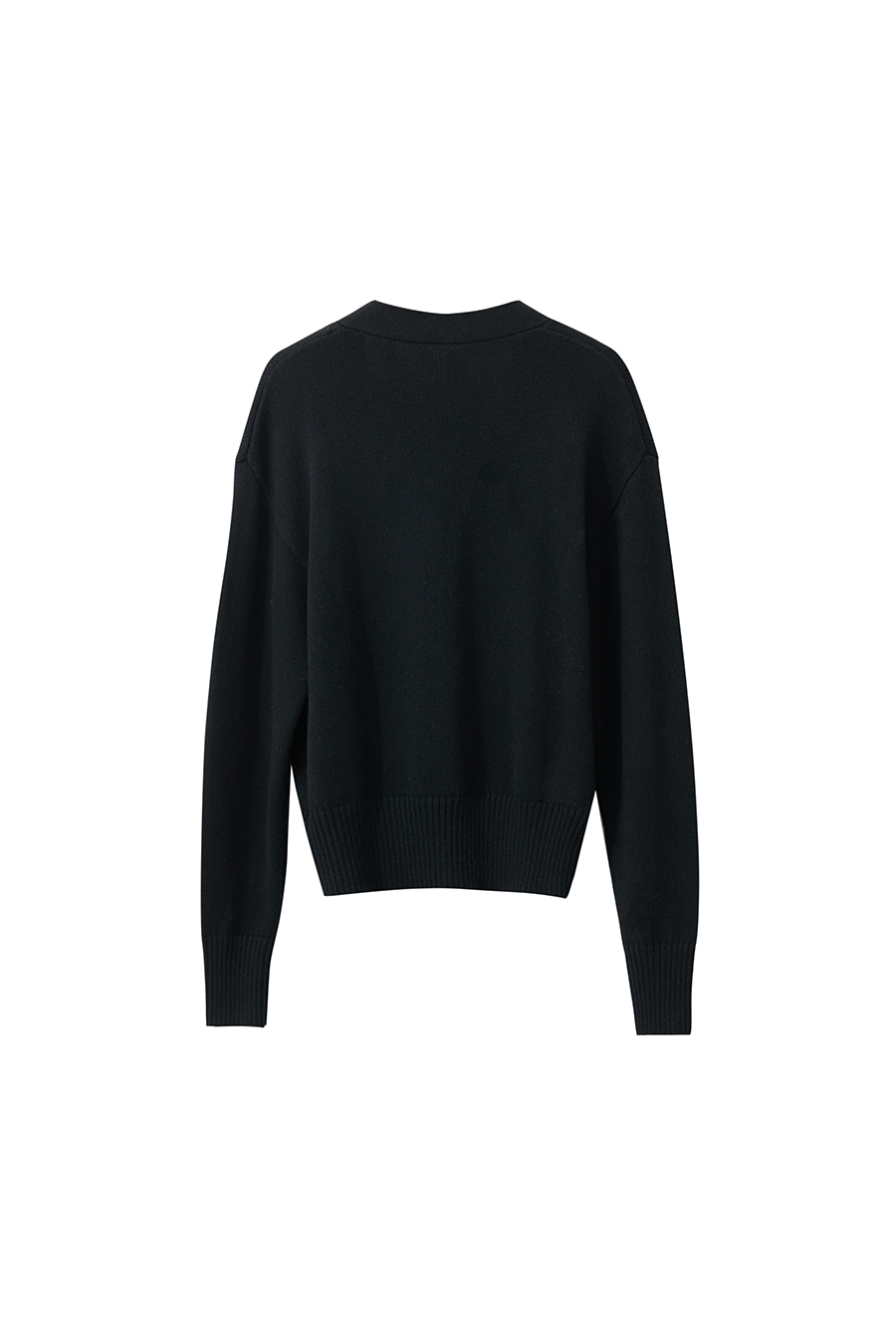 Embroidered V - Neck Knitted Cardigan|AMII-AMII.com