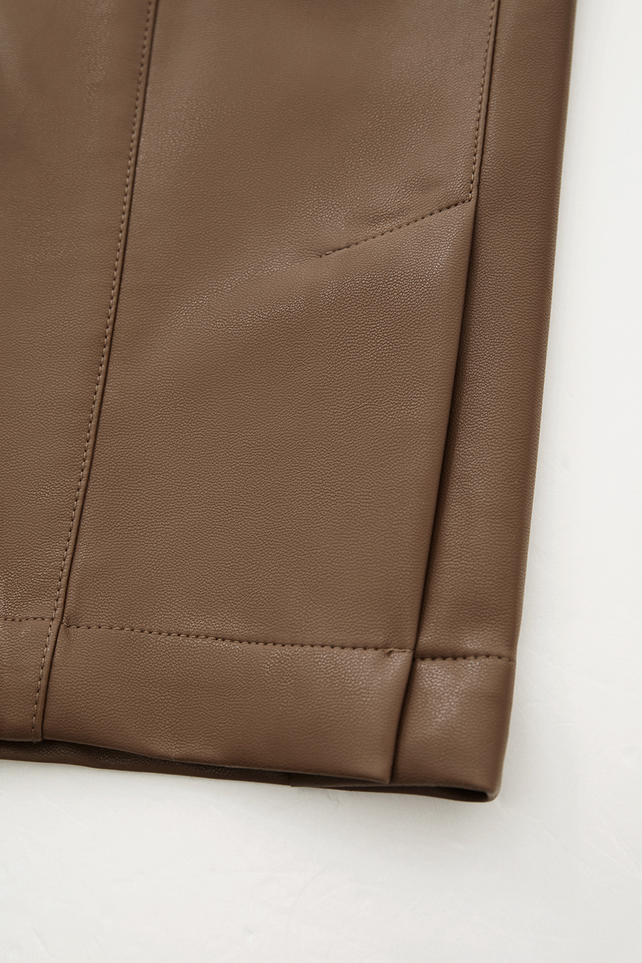 Eco - Leather Casual Long Pants|AMII-AMII.com