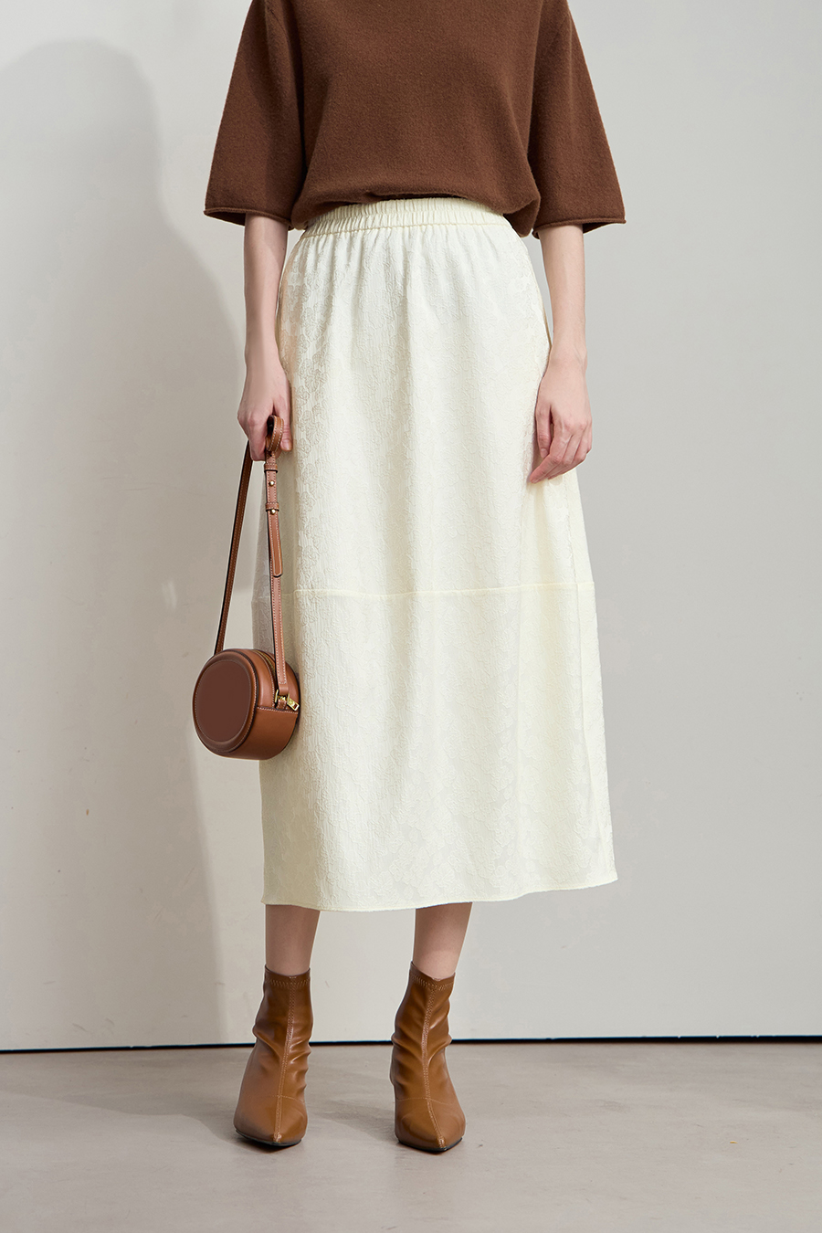 Heavy Jacquard Skirt|AMII-AMII.com