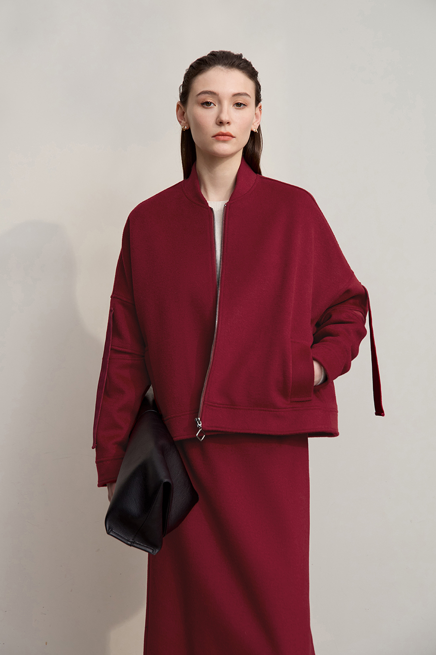 Baseball Collar Woolen Coat|AMII-AMII.com