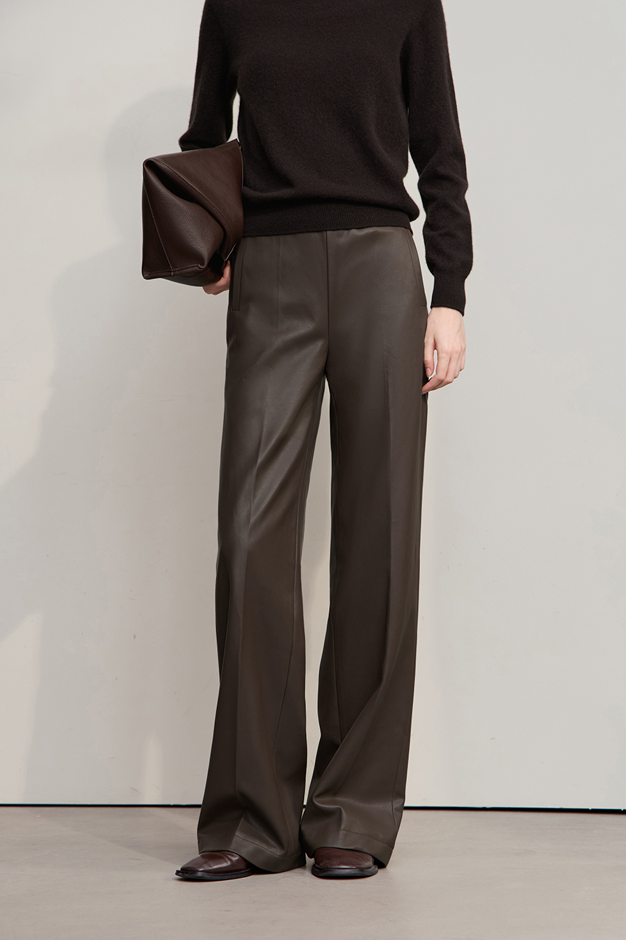 Casual Versatile Leather Long Pants|AMII-AMII.com