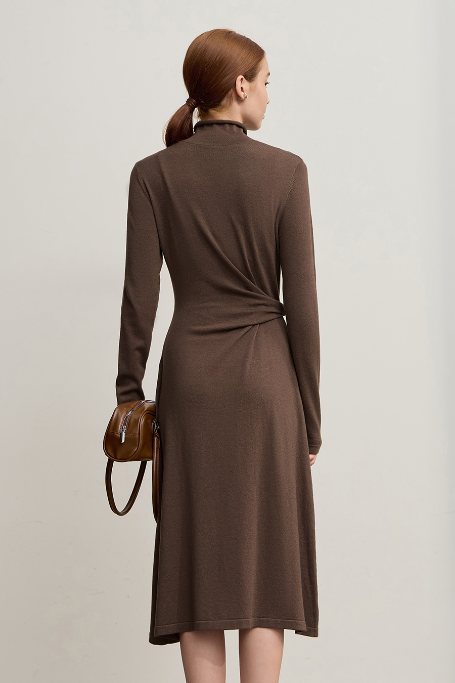 High Neck Tie - Waist Dress|AMII-AMII.com