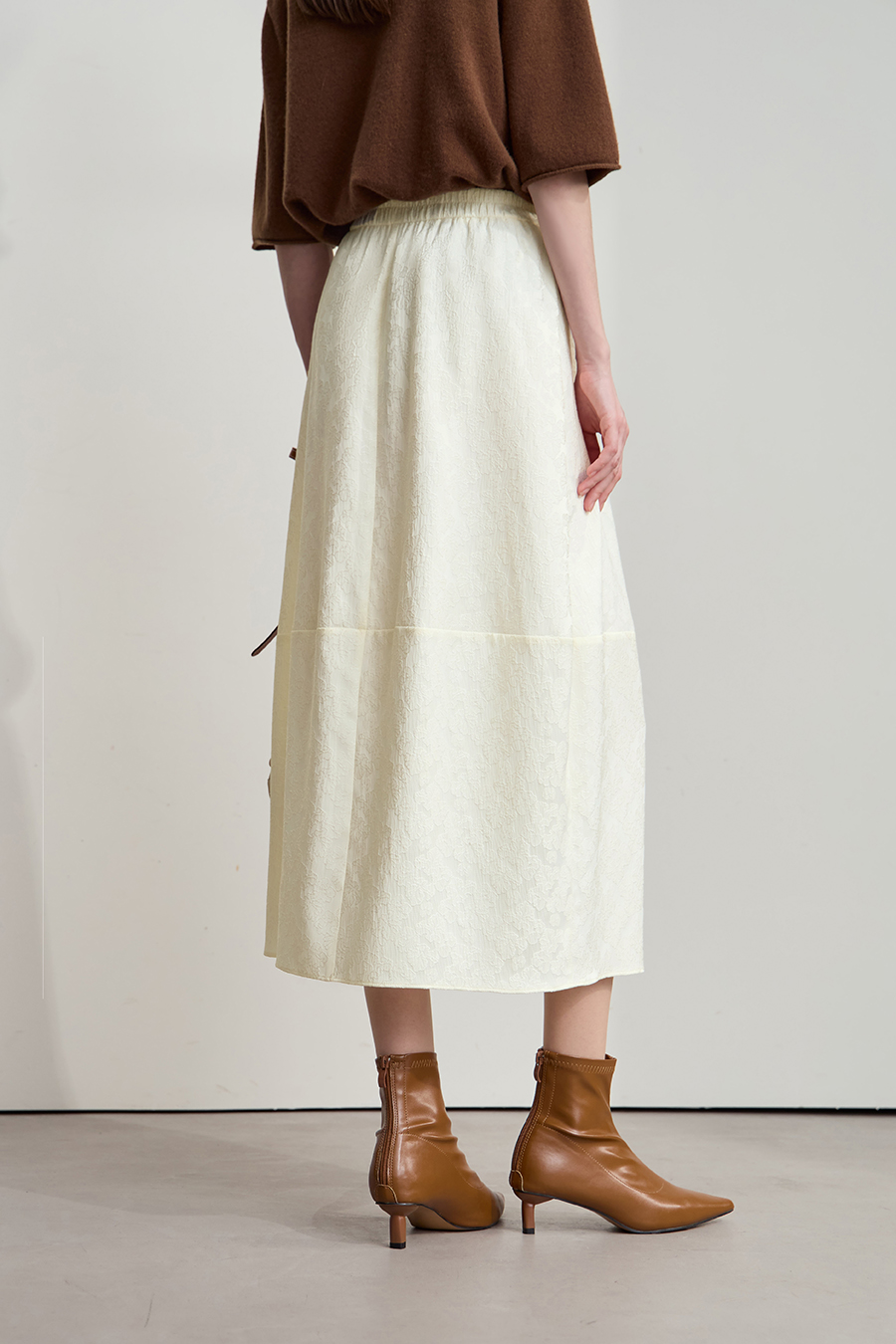 Heavy Jacquard Skirt|AMII-AMII.com