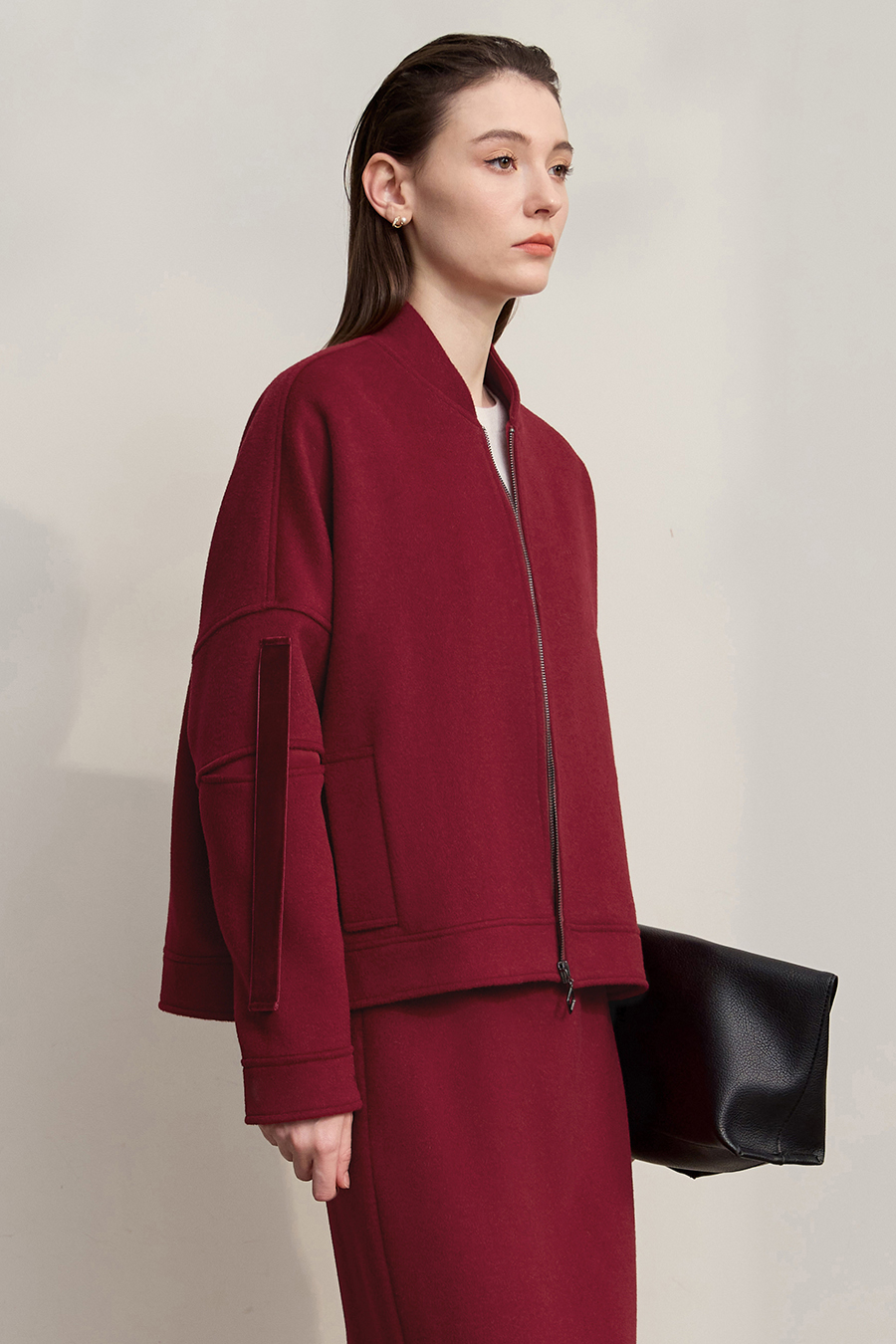 Baseball Collar Woolen Coat|AMII-AMII.com