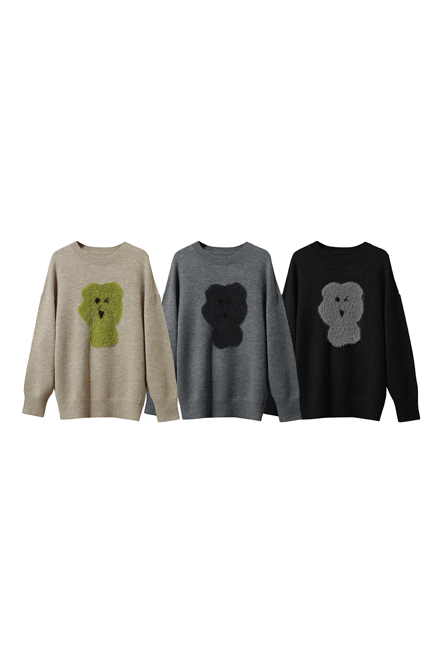 Drop Shoulder Jacquard Pullover Sweater|AMII-AMII.com