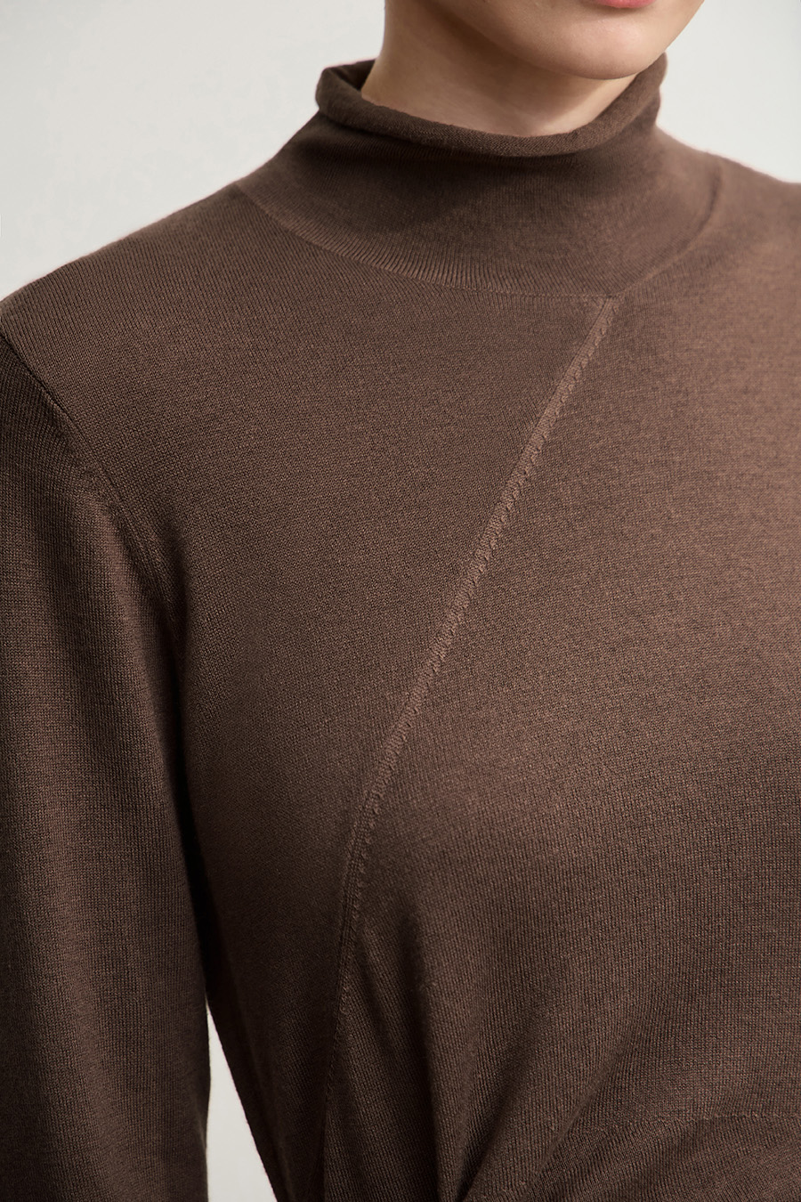 High Neck Tie - Waist Dress|AMII-AMII.com