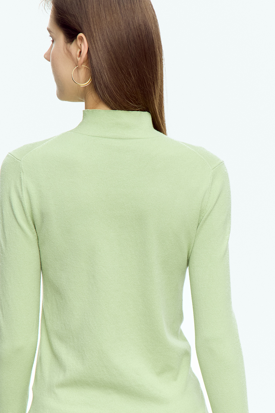Mock Neck Slim Sweater|AMII-AMII.com