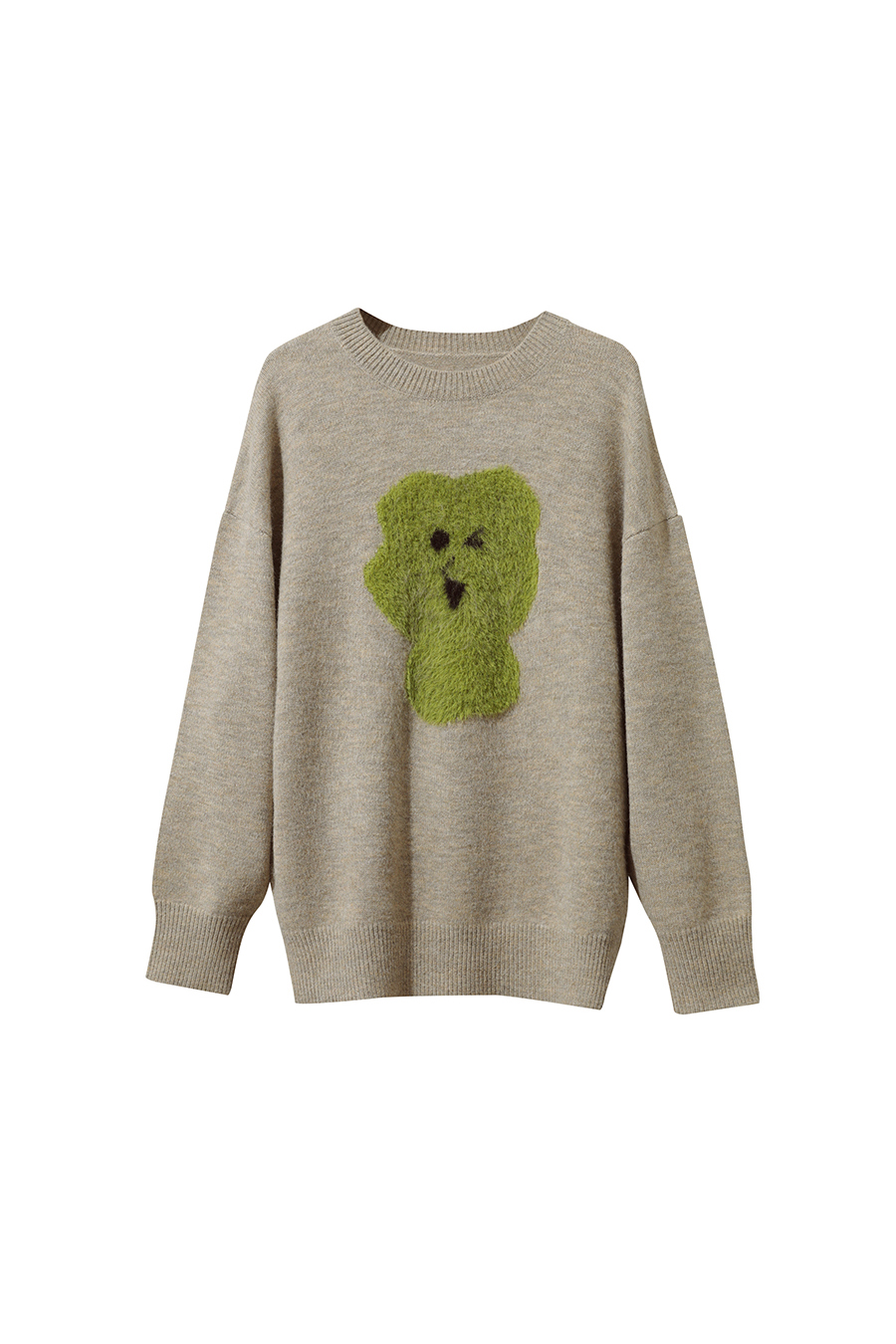 Drop Shoulder Jacquard Pullover Sweater|AMII-AMII.com