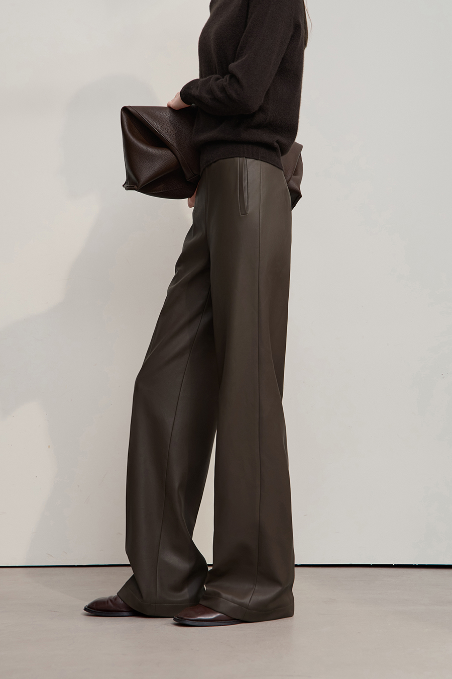 Casual Versatile Leather Long Pants|AMII-AMII.com