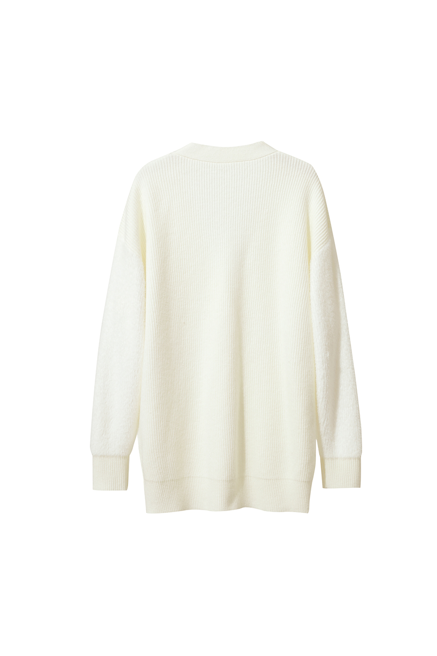 Drop Shoulder V - Neck Knitted Cardigan|AMII-AMII.com