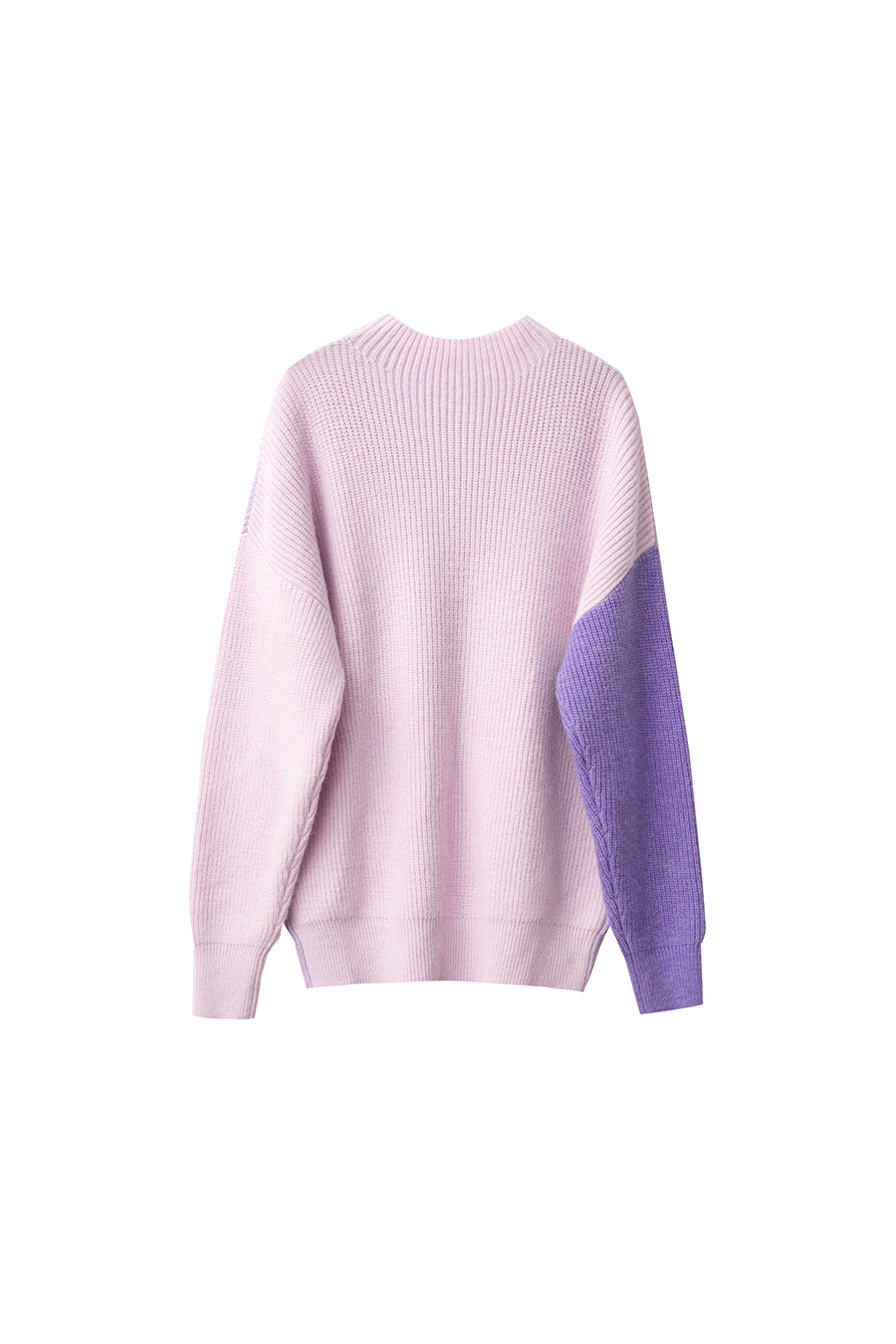 Drop Shoulder Color - block Sweater|AMII-AMII.com