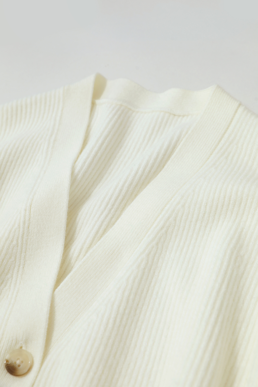 Drop Shoulder V - Neck Knitted Cardigan|AMII-AMII.com