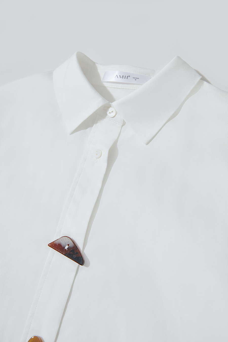 Mid - Length All - Cotton Loose Shirt|AMII-AMII.com