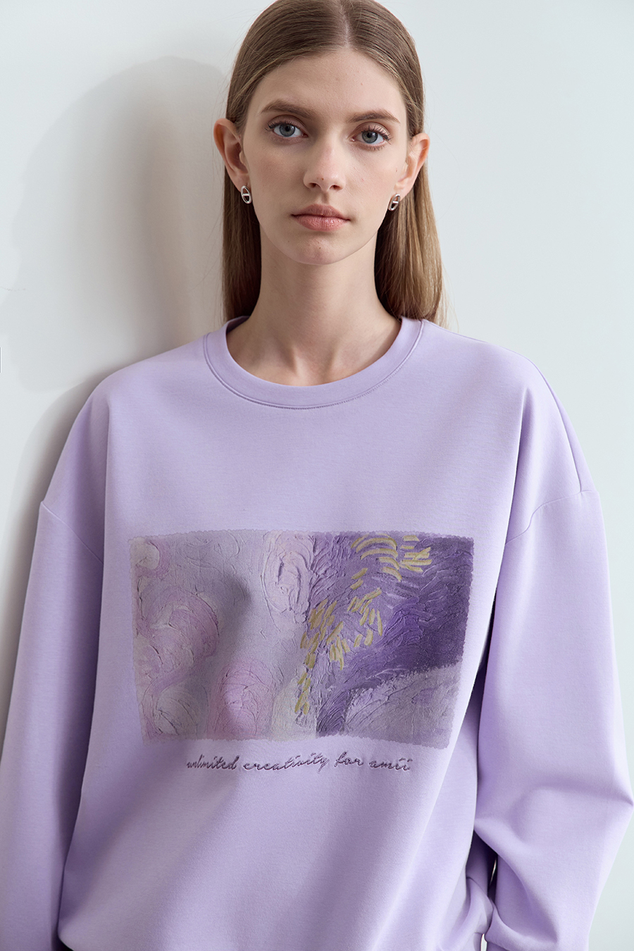 Printed Air Layer Sweatshirt|AMII-AMII.com