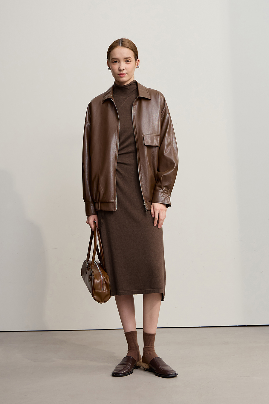 High Neck Tie - Waist Dress|AMII-AMII.com