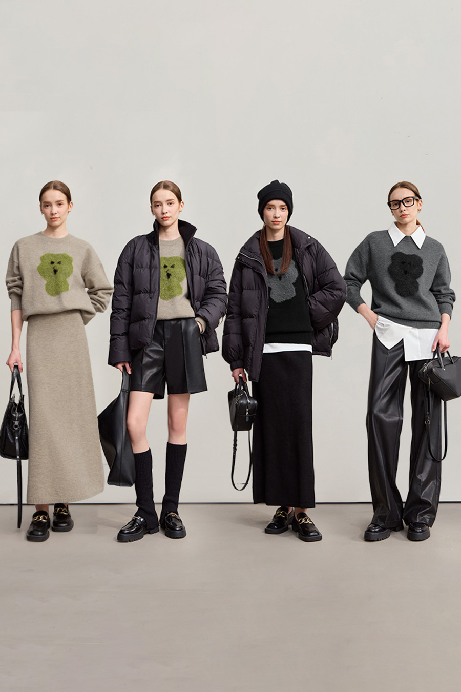 Drop Shoulder Jacquard Pullover Sweater|AMII-AMII.com