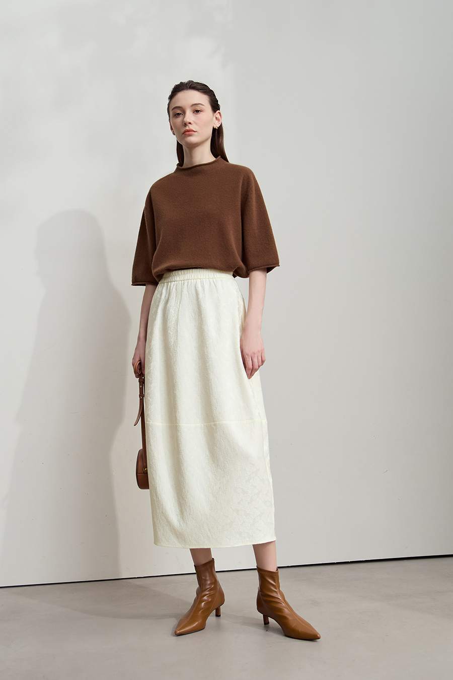 Heavy Jacquard Skirt|AMII-AMII.com