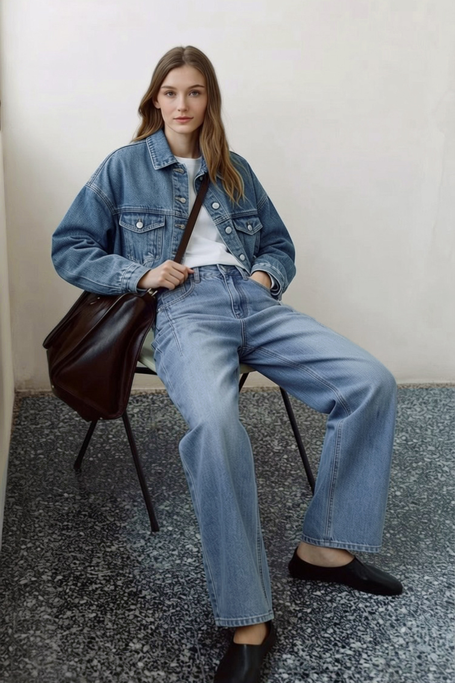 Frayed Cropped Denim Jacket