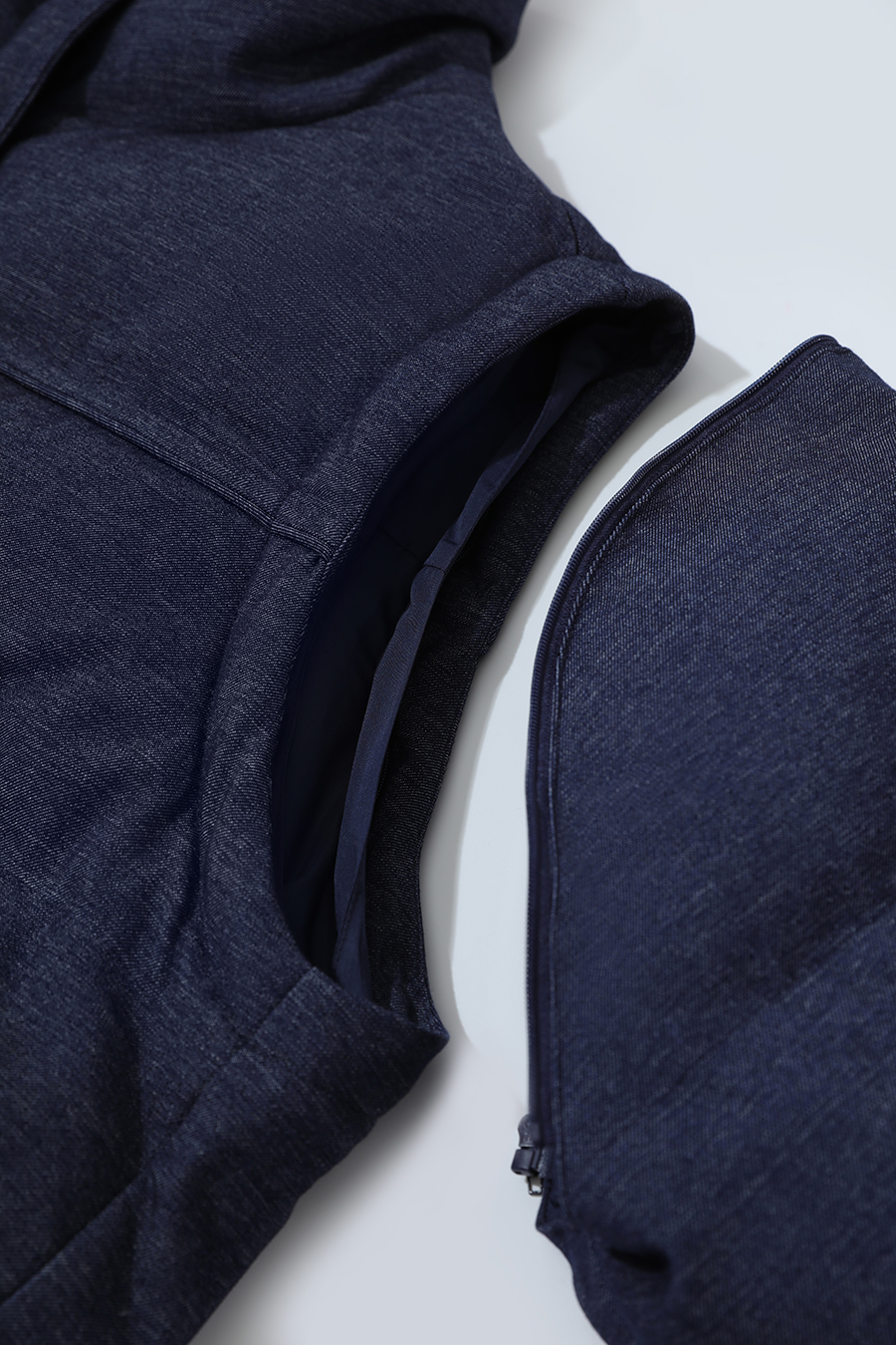 Detachable Sleeve Two - way Down Jacket|AMII-AMII.com