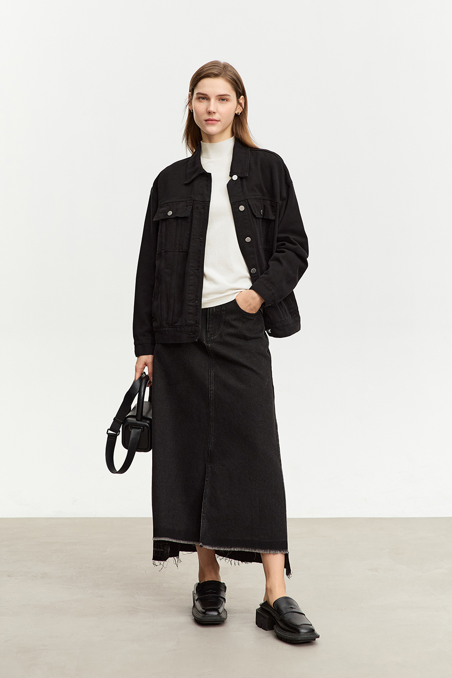 Mock Neck Slim Sweater|AMII-AMII.com