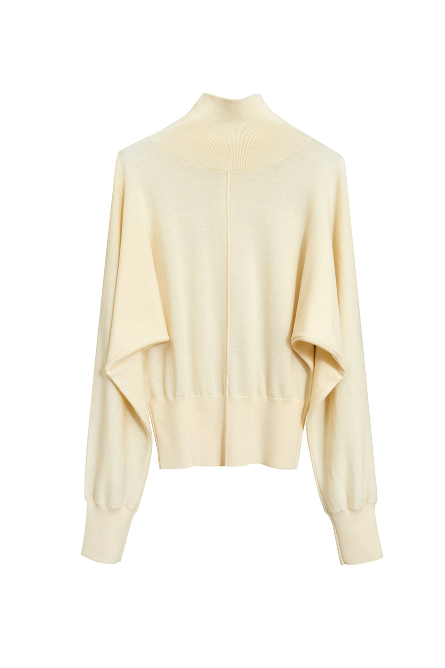 High Neck Buttoned Loose Wool Sweater|AMII-AMII.com